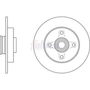 Fahren Front & Rear Brake Discs & Pads fits Peugeot 208 I 2012-2019 1.6