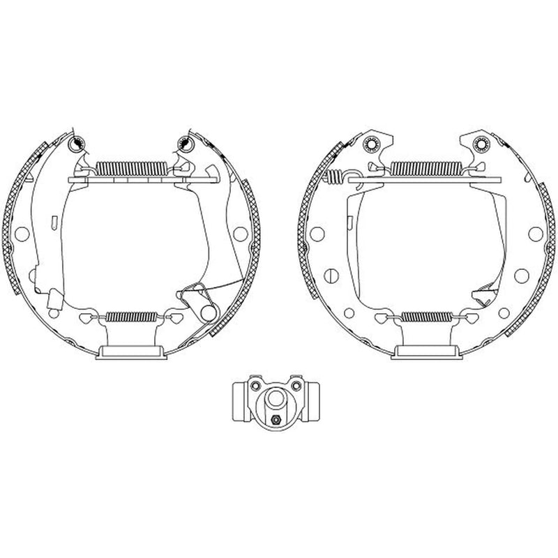 Mintex Brake Shoe Set Axle Kit fits Renault 18 1980-1986 1.6 2.0 2.1