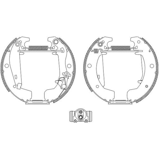 Mintex Brake Shoe Set Axle Kit fits Renault Trafic 1980-1989 1.4 1.6 1.7 2.0 2.1