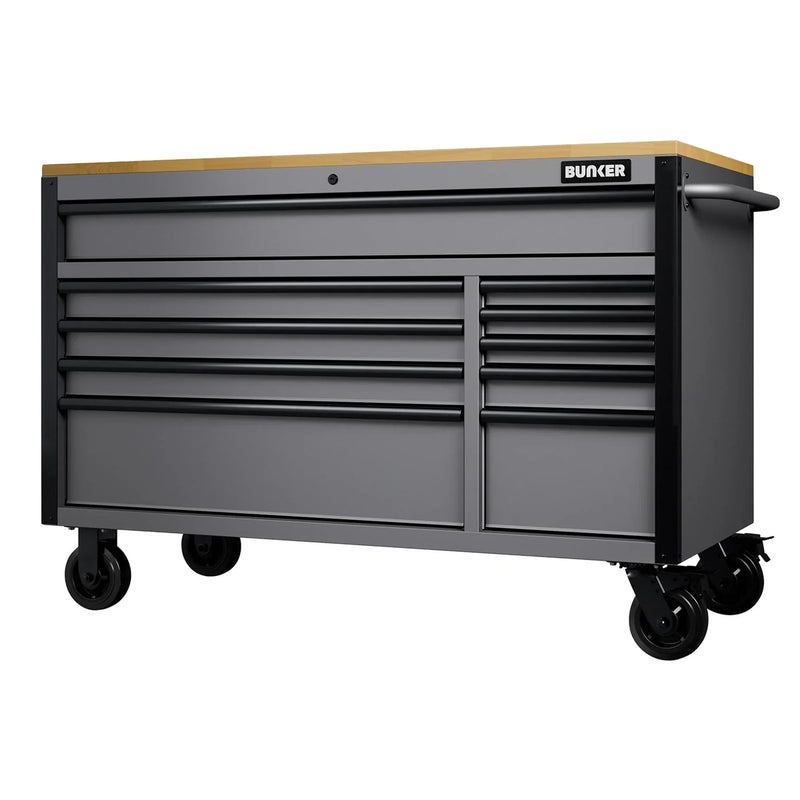 Draper BUNKER Workbench Roller Tool Cabinet 56" Light Grey