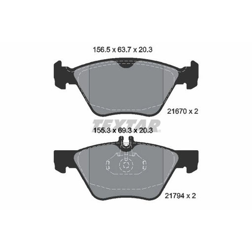 Textar Front Brake Pad Set 2167001