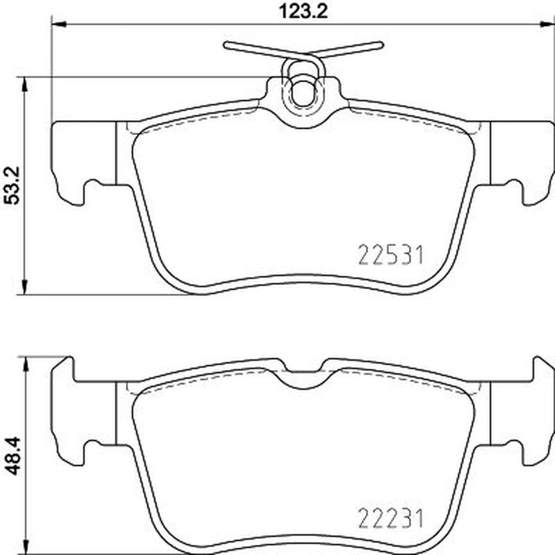 Mintex Rear Brake Pad Set fits Ford Kuga II 2012-2019 2.0