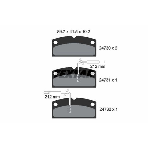 Textar Front Brake Pad Set 2473001