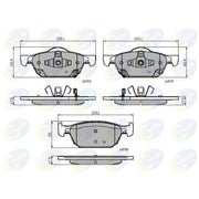Comline Front & Rear Pads fits Honda Civic IX 2013-2016 1.6