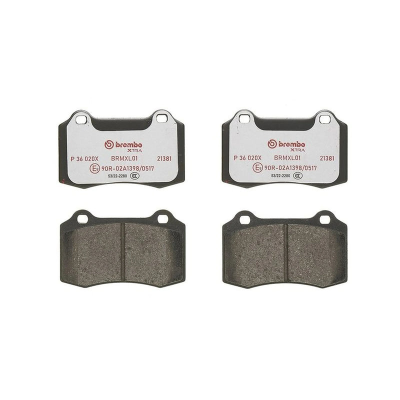Brembo 4 x Front Brake Pad Set fits Citroën DS3 2011-2015 1.2 1.6