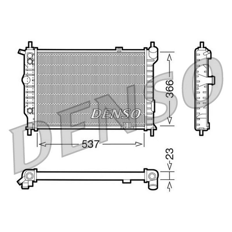Denso Engine Radiator fits Opel Astra F 1991-2001 1.4 1.6 1.8 2.0