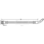 Borg & Beck Brake Hydraulic Hose Line Front Right BBH7706