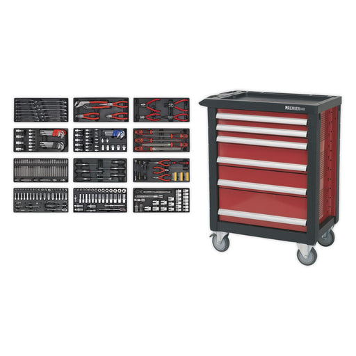 Sealey Premier Premier Rollcab 6 Drawer with 298pc Tool Kit AP2406TBTC01 Sealey Premier - Dynamic Drive