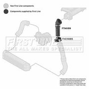 First Line Intercooler Turbo Charge Air Hose fits BMW 5 2005-2010
