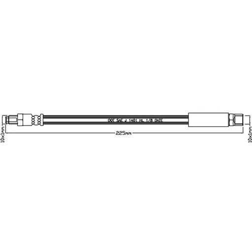 Juratek Brake Hydraulic Hose Line Rear fits BMW 3 1975-1999 2.3 2.5 2.7