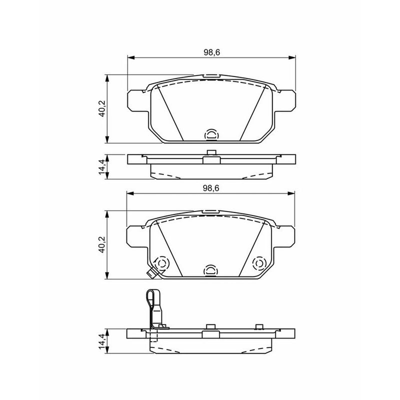 Bosch Front & Rear Pads fits Suzuki Swift III 2010-2017 1.2 1.3 1.6