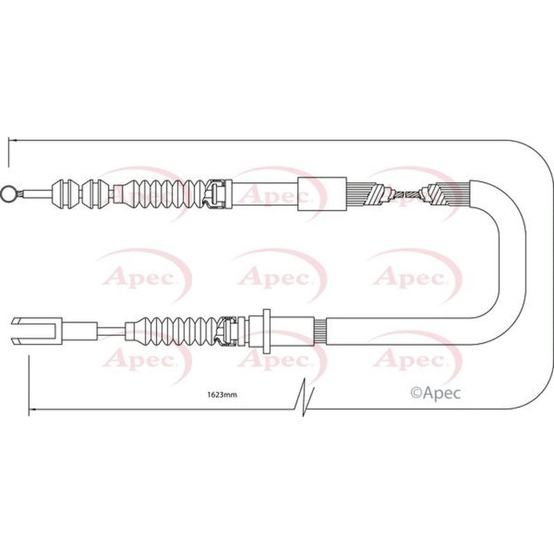 Apec Handbrake Cable Right Rear fits Toyota MR2 II 1989-2000 2.0