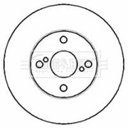 Borg & Beck Front Brake Discs & Pads fits Toyota Corolla 2001-2008 1.4 1.6 1.8