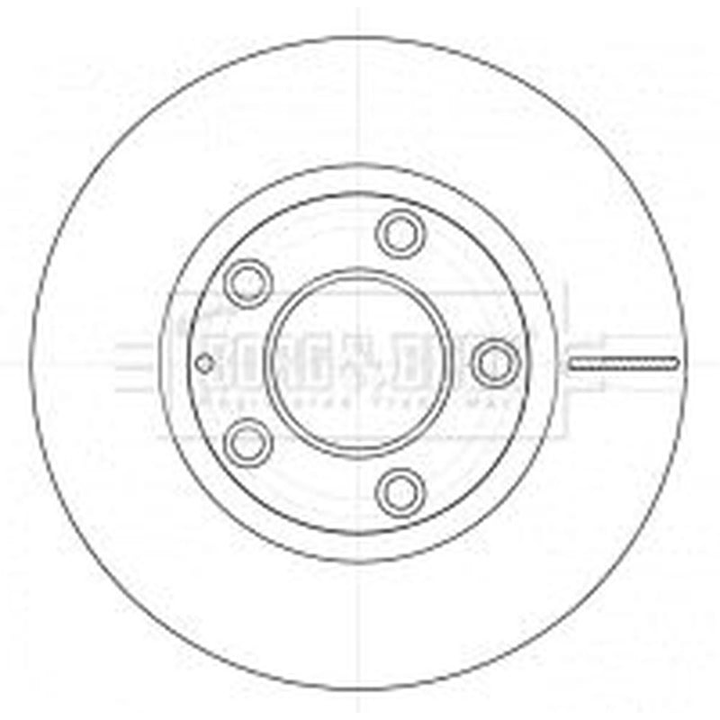 Borg & Beck 2 x Vented Brake Discs fits Mazda 323 F 1994-1998 2.0
