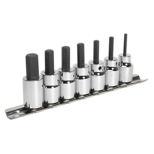Sealey Hex Socket Bit Set 7pc 3/8"Sq Drive Metric AK62253 Sealey - Dynamic Drive