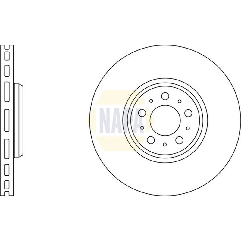 NAPA 2 x Vented Brake Discs fits Volvo XC90 I 2002-2014 2.5 3.2