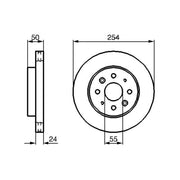 Bosch Front Brake Vented Discs & Pads fits Kia Rio I 2000-2005 1.3 1.5