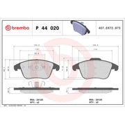 Brembo Front & Rear Pads fits MG Gs 2016 on 1.5