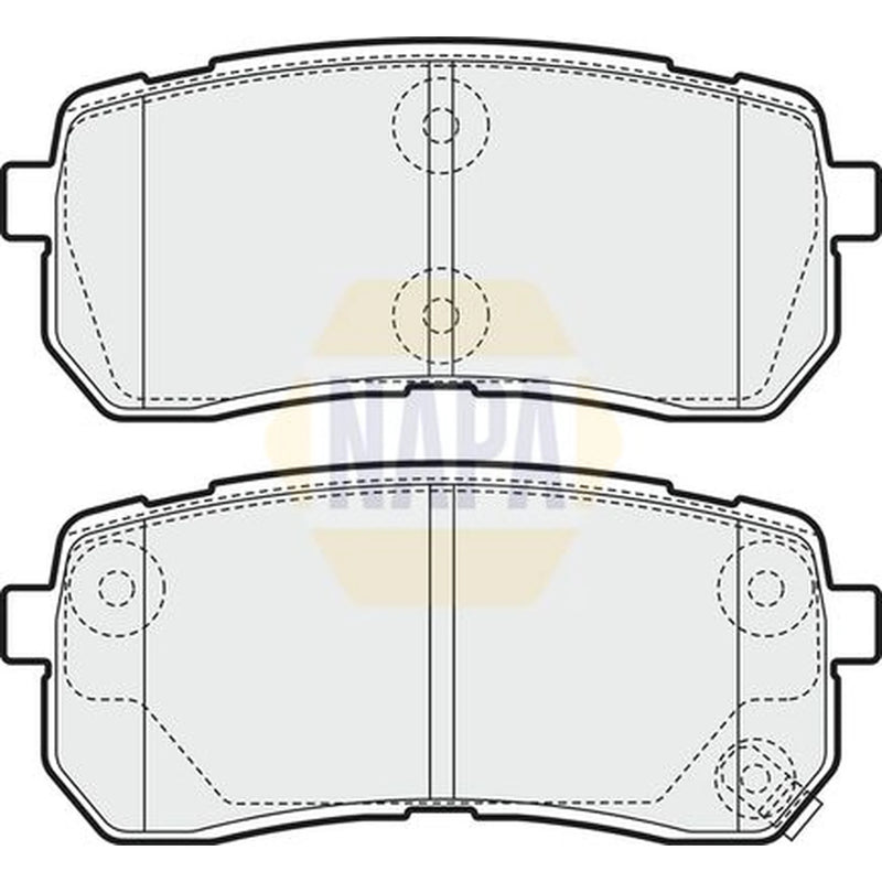 NAPA Rear Brake Pad Set fits Hyundai I800 Travel 2008 on 2.5