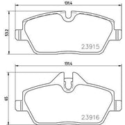 Mintex Front Brake Pad Set fits BMW I3 2013 on