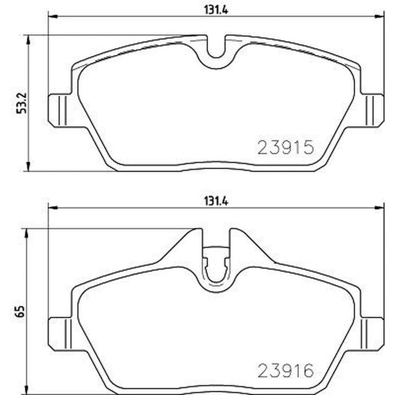 Mintex Front Brake Pad Set fits BMW I3 2013 on