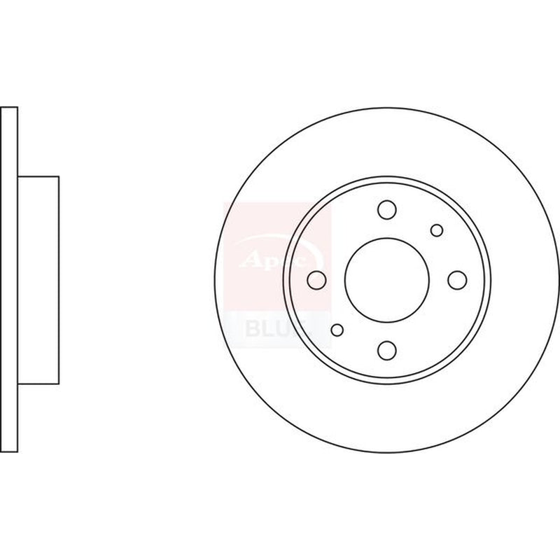 Apec Rear Brake Solid Discs & Pads fits Lancia Dedra 1989-1994 1.6