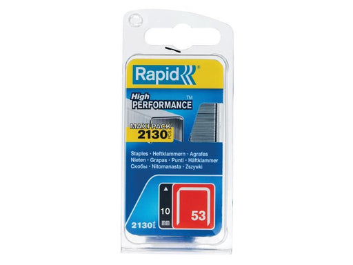 Rapid 53/10B 10mm Galvanised Staples (Pack 2000) Rapid - Dynamic Drive