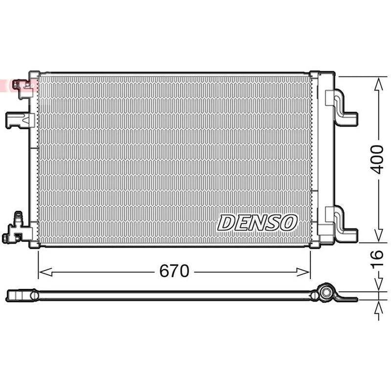 Denso Air Conditioning Condenser fits Chevrolet Cruze 2009-2015
