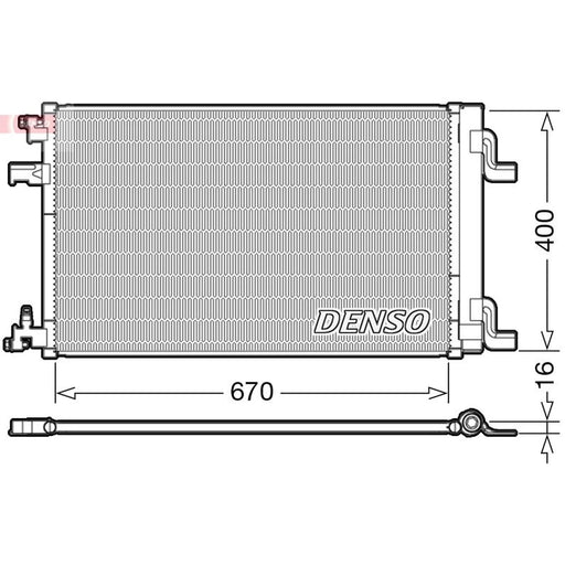 Denso Air Conditioning Condenser fits Chevrolet Cruze 2009-2015