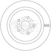 Borg & Beck Front Vented & Rear Vented Brake Discs & Pads fits Lexus Rx 2015 on