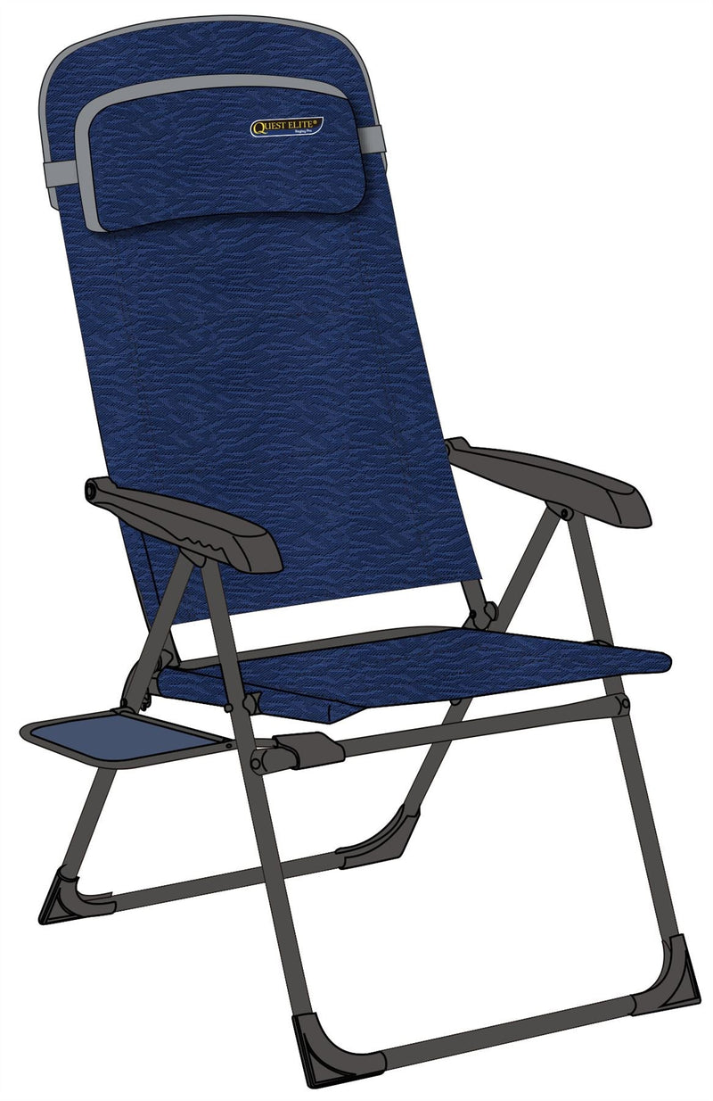 Quest Ragley Pro Recline Camping Caravan Chair with Side Table Quest - Dynamic Drive