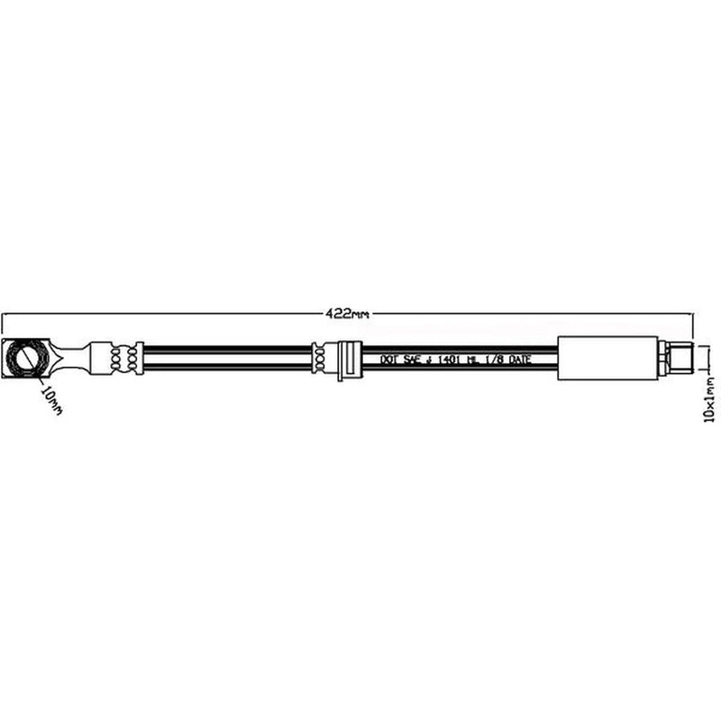 Juratek Brake Hydraulic Hose Line Right JBH1081