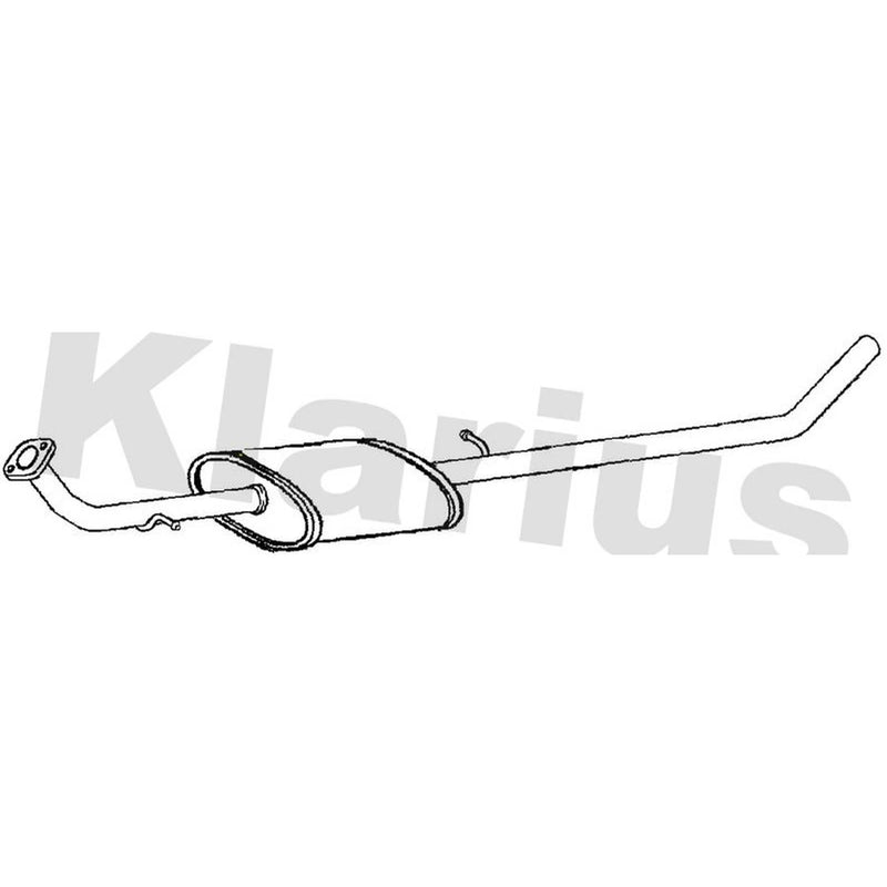Klarius Box With Centre Pipe Centre fits Opel Mokka / Mokka X 2012-2019 1.4