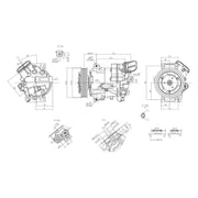 Hella Air Conditioning Compressor fits Chevrolet Cruze 2009-2015 1.8 2.0