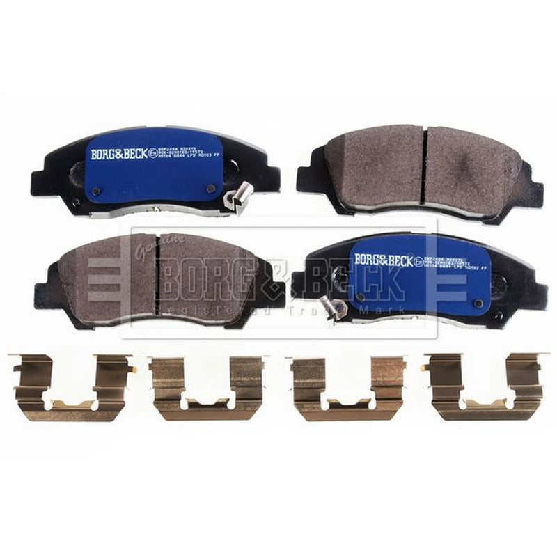 Borg & Beck Front Brake Discs & Pads fits Hyundai I10 II 2013-2019 1.0 1.2