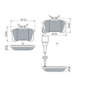 Bosch Front & Rear Pads fits VW Polo IV 2006-2009 1.8