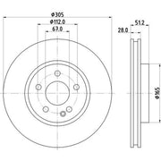 DON Brake Discs fits Mercedes-Benz Gla-Class 2013-2019 156.942 156.943 156.947