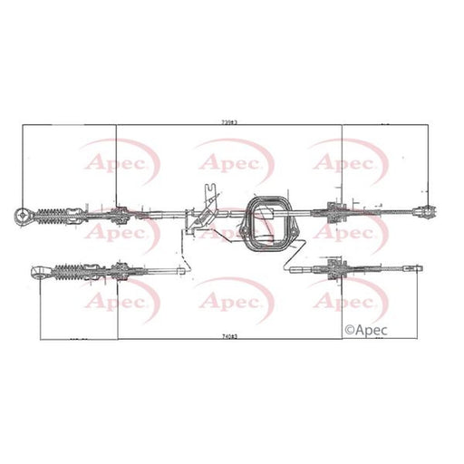 Apec Manual Transmission Cable Pull fits Citroën C1 2005-2014 1.0