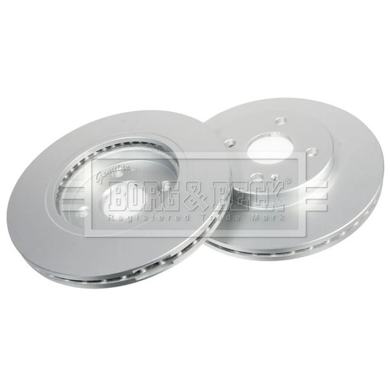 Borg & Beck 2 x Vented Brake Discs fits Mazda 2 2007-2015 1.3 1.4 1.5 1.6