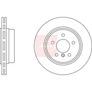 Apec Rear Brake Vented Discs & Pads fits BMW X3 2003-2011 2.0 2.5 3.0