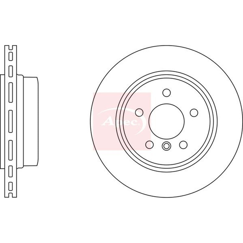 Apec Rear Brake Vented Discs & Pads fits BMW X3 2003-2011 2.0 2.5 3.0