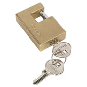 Sealey Brass Shutter Padlock 56mm Sealey - Dynamic Drive