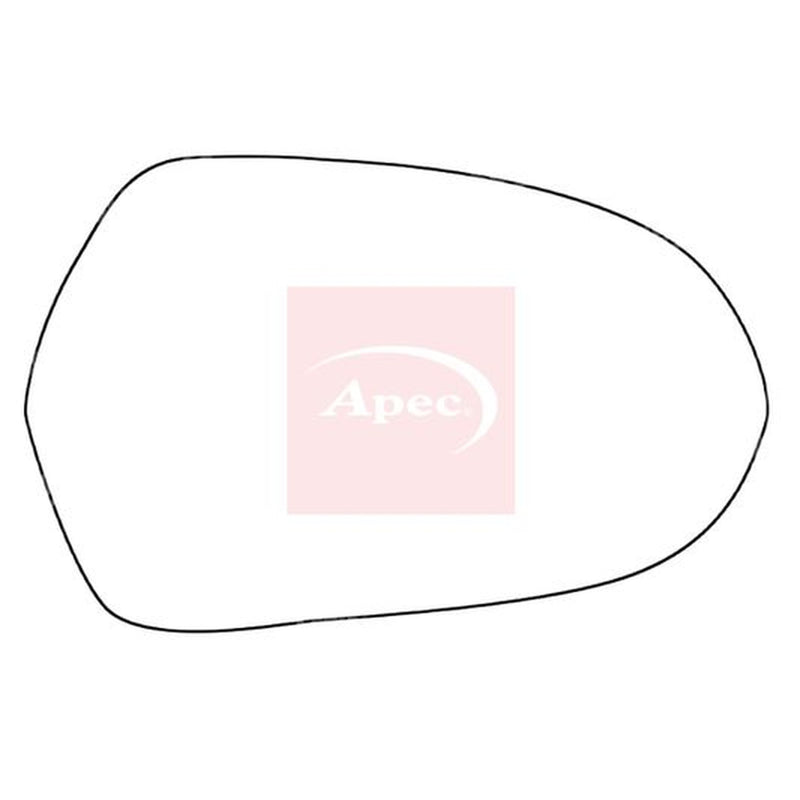 Apec Exterior Wing Mirror Glass Right fits Audi A3 2011-2012