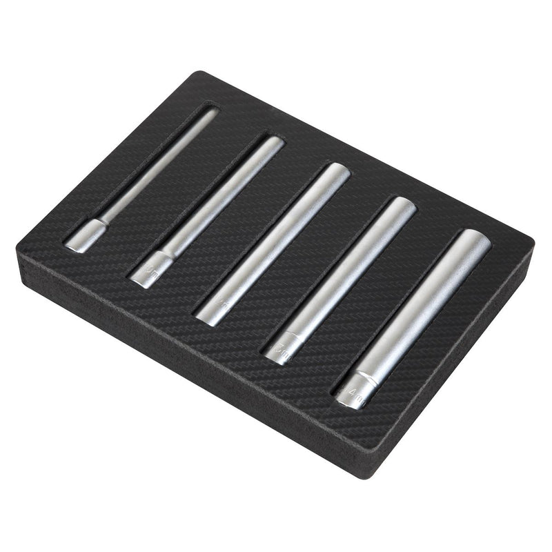 Sealey Extra-Deep Socket Set 3/8"Sq Drive 8, 10, 12, 13, 14mm 5pc SX814 Sealey - Dynamic Drive
