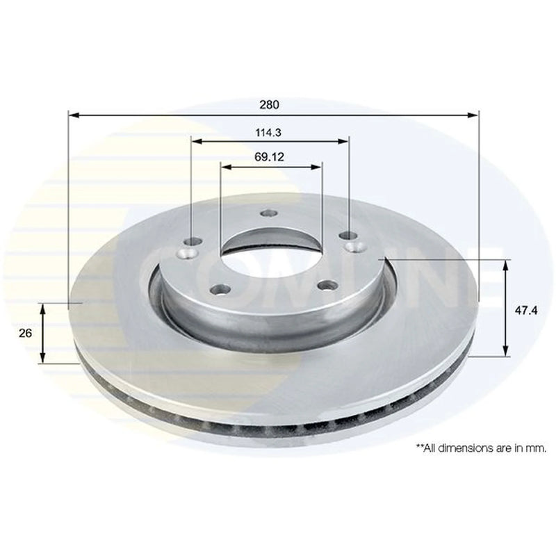 Comline Front & Rear Brake Discs & Pads fits Kia Sportage II 2004-2010 2.0 2.7