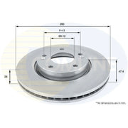 Comline Front Brake Discs & Pads fits Hyundai Sonata V 2005-2010 2.0 2.4