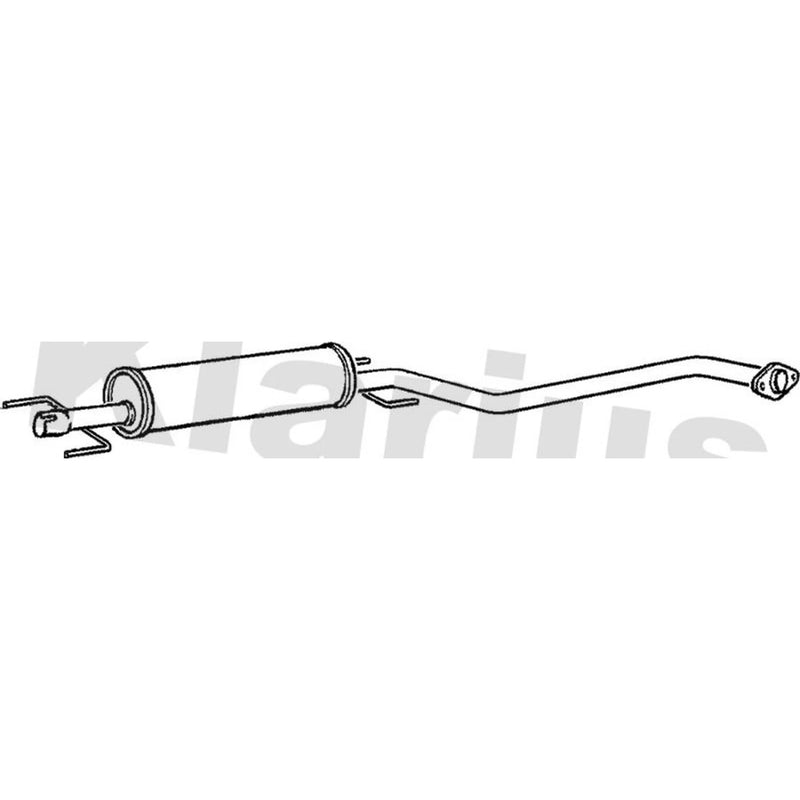 Klarius Box With Centre Pipe Centre fits Opel Zafira A 1999-2005 1.6 1.8