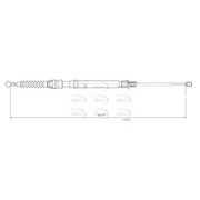 Apec Handbrake Cable Left Rear fits Audi Tt 2006-2014 1.8 2.0 2.5 3.2