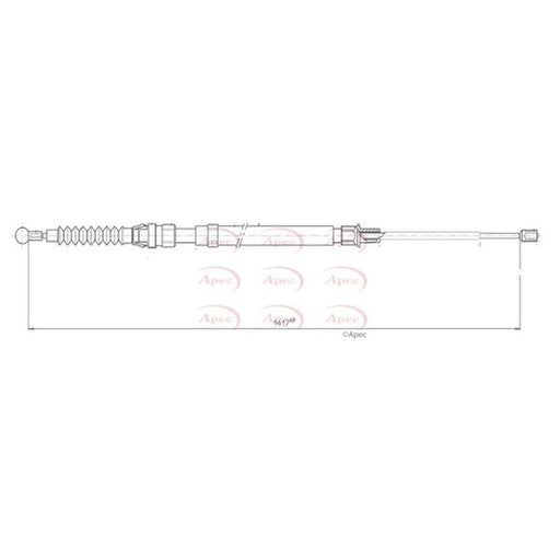 Apec Handbrake Cable Left Rear CAB1594