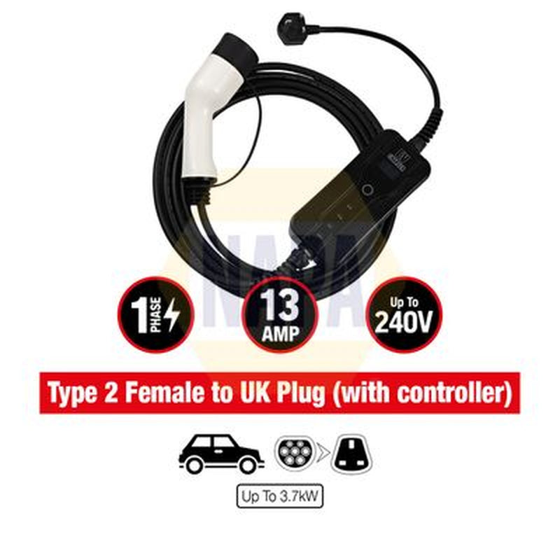 NAPA Electric Vehicle Charging Cable Charging plug type 2 fits Aiways U5 2020 on